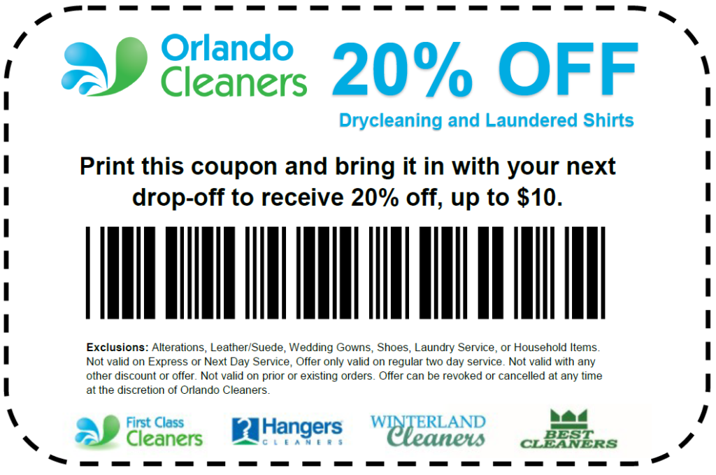 Dry cleaning Coupon Offers